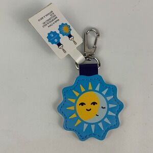 ALDI Quarter Slot Sun Moon Celestial Shaped Key Fob Chain Ring Tag Holder NEW